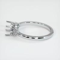 14K White Gold Accent Stones Ring Setting Image