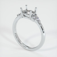 18K White Gold Accent Stones Ring Setting Video