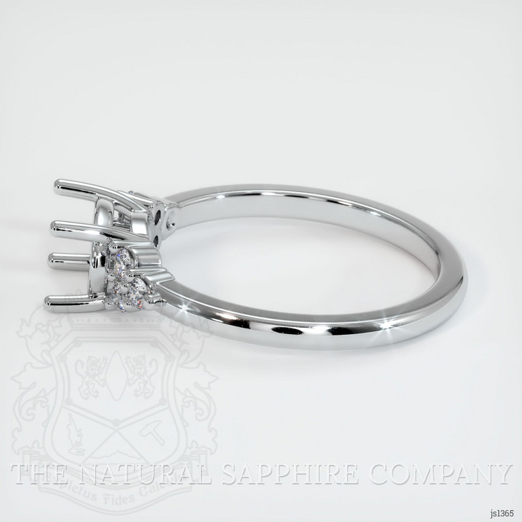 18K White Gold Accent Stones Ring Setting