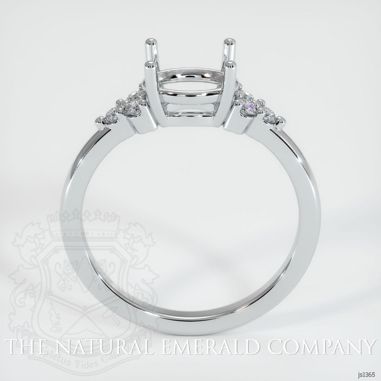 18K White Gold Accent Stones Ring Setting