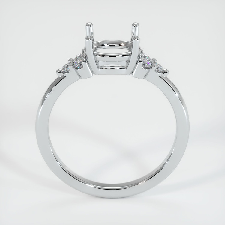 18K White Gold Accent Stones Ring Setting