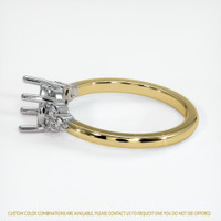 14K White & Yellow Accent Stones Ring Setting Image