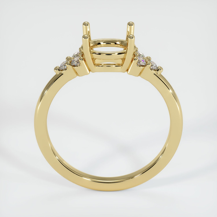 10K Yellow Gold Accent Stones Ring Setting