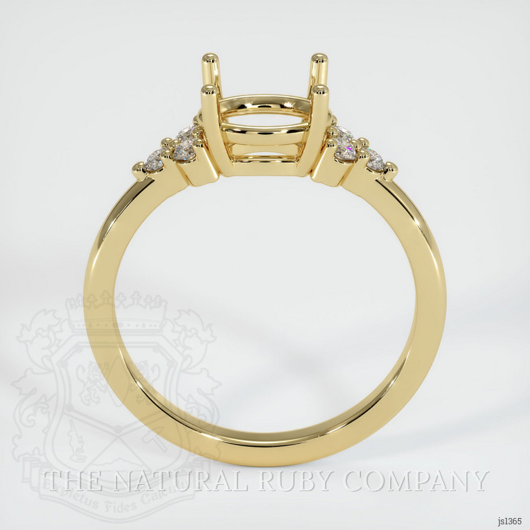 10K Yellow Gold Accent Stones Ring Setting