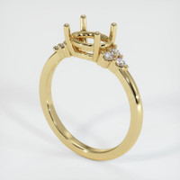 Accent Stones Blue Sapphire Ring 3.22 Ct., 14K Yellow Gold Combination Setting