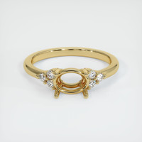 14K Yellow Gold Accent Stones Ring Setting Image
