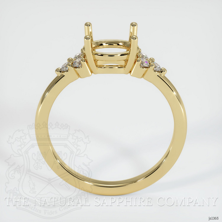 14K Yellow Gold Accent Stones Ring Setting