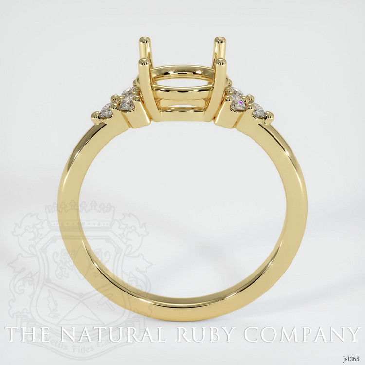 14K Yellow Gold Accent Stones Ring Setting