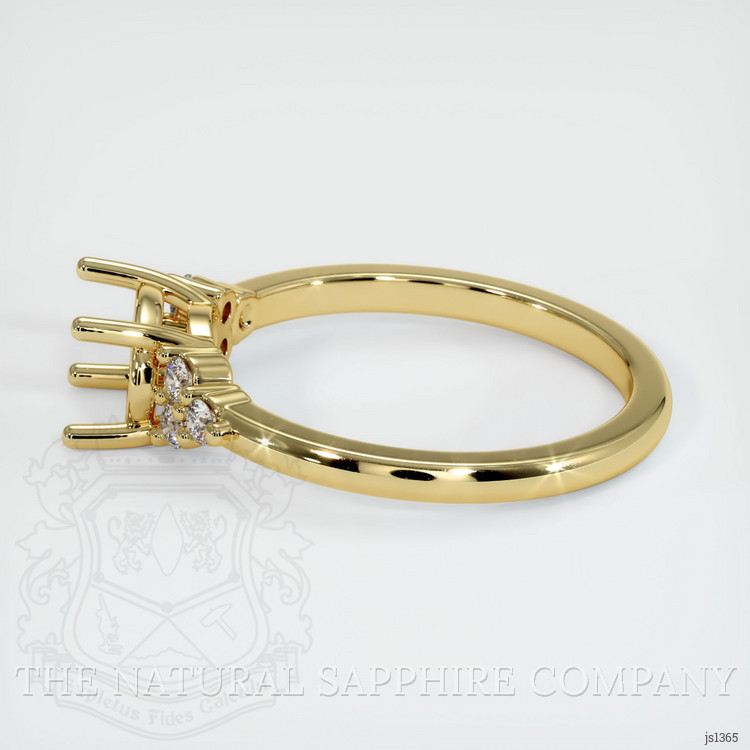 18K Yellow Gold Accent Stones Ring Setting