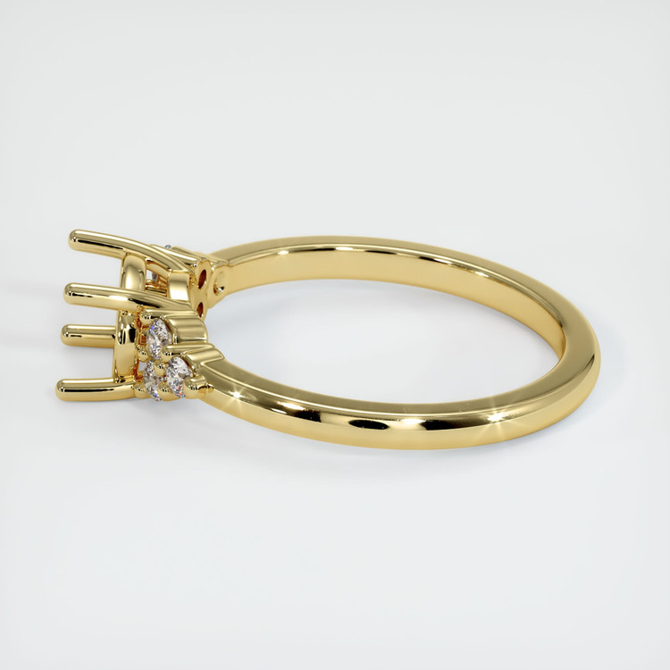 18K Yellow Gold Accent Stones Ring Setting