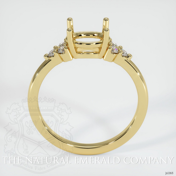 18K Yellow Gold Accent Stones Ring Setting