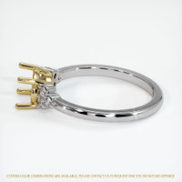 14K Yellow & White Accent Stones Ring Setting Image