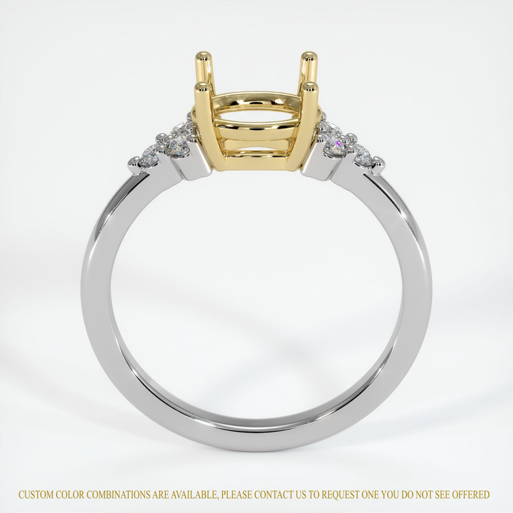 14K Yellow & White Accent Stones Ring Setting