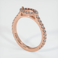 14K Rose Gold Pave Ring Setting Video