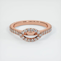 14K Rose Gold Pave Ring Setting Image