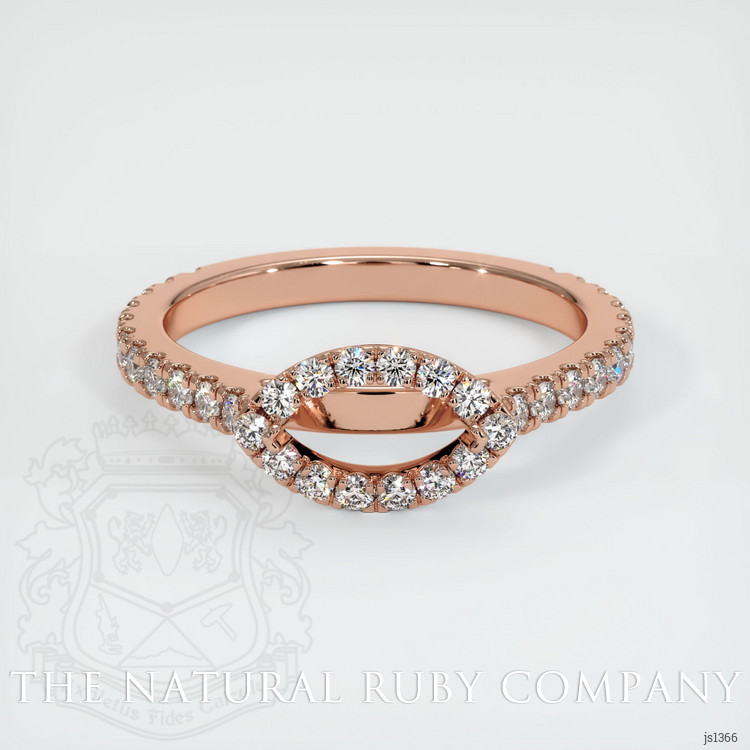 14K Rose Gold Pave Ring Setting