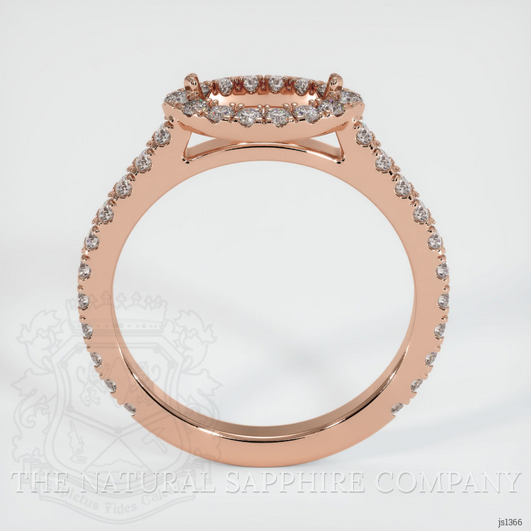 14K Rose Gold Pave Ring Setting