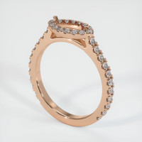 18K Rose Gold Pave Ring Setting Video