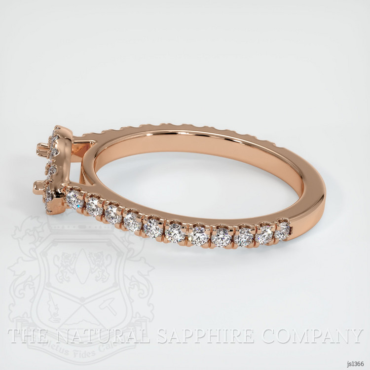 18K Rose Gold Pave Ring Setting