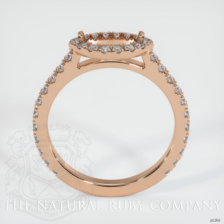 18K Rose Gold Pave Ring Setting