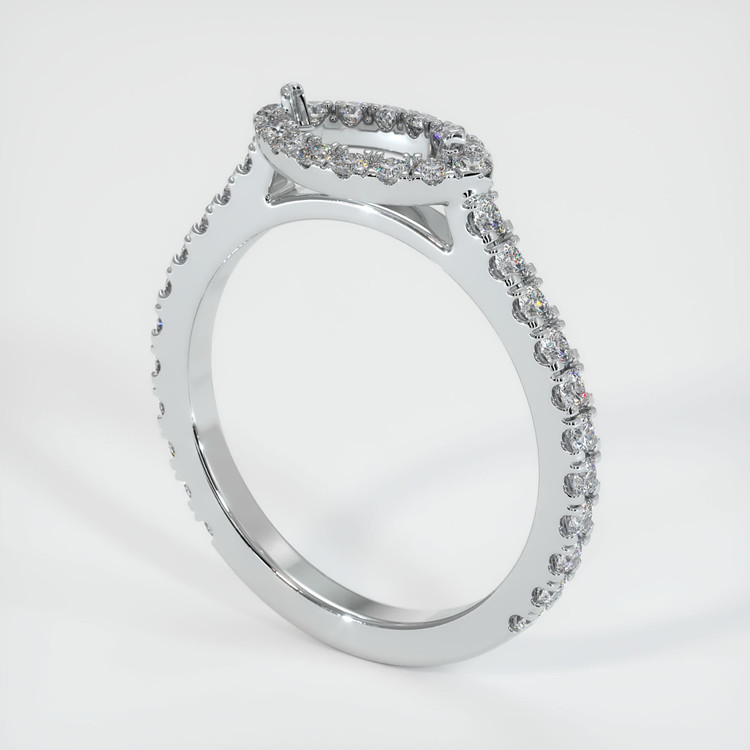 Silver Pave Ring Setting