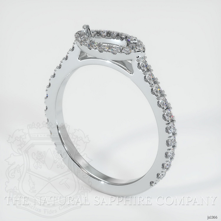 10K White Gold Pave Ring Setting