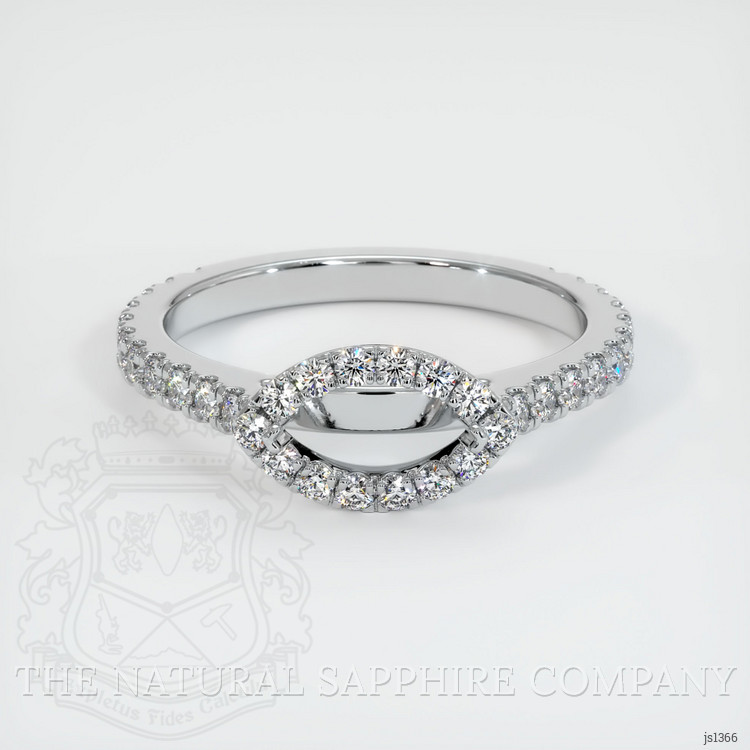 14K White Gold Pave Ring Setting