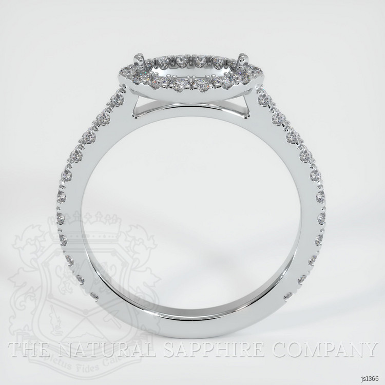 14K White Gold Pave Ring Setting