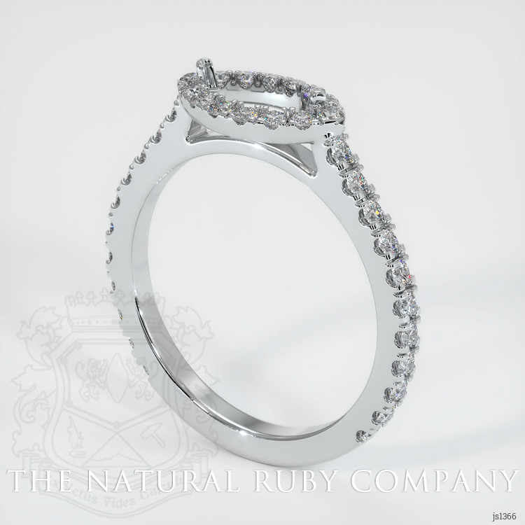 18K White Gold Pave Ring Setting