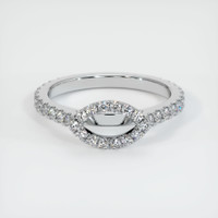 18K White Gold Pave Ring Setting Image