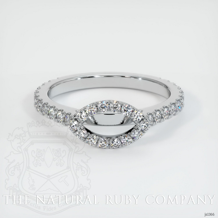 18K White Gold Pave Ring Setting