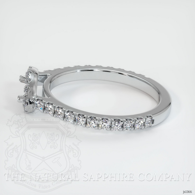 18K White Gold Pave Ring Setting