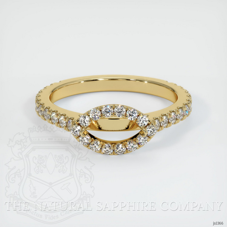 14K Yellow Gold Pave Ring Setting