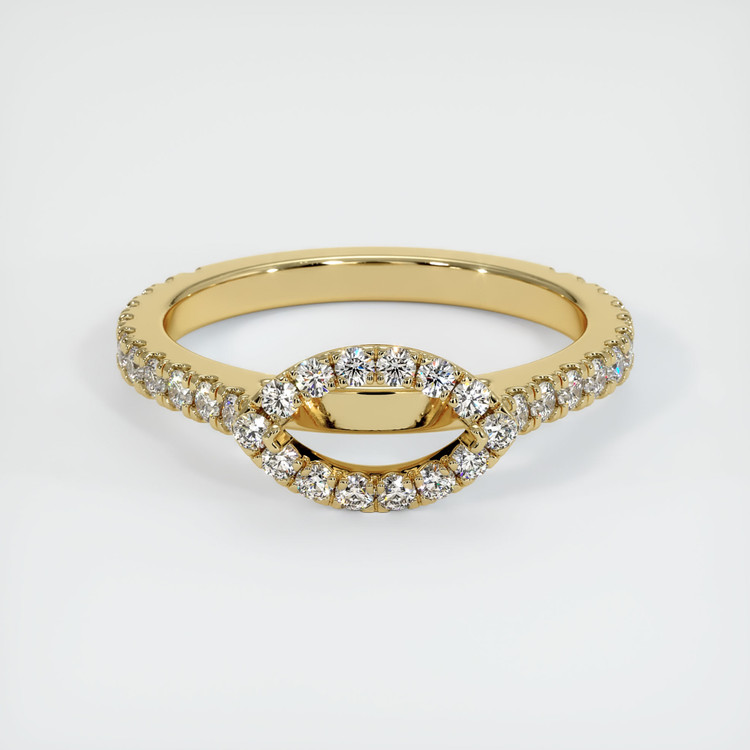 14K Yellow Gold Pave Ring Setting