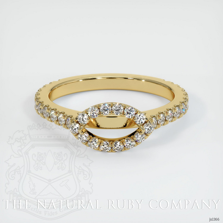14K Yellow Gold Pave Ring Setting