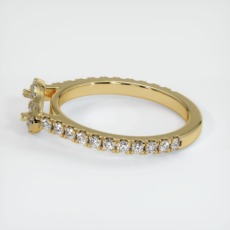 14K Yellow Gold Pave Ring Setting