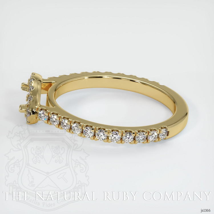 14K Yellow Gold Pave Ring Setting