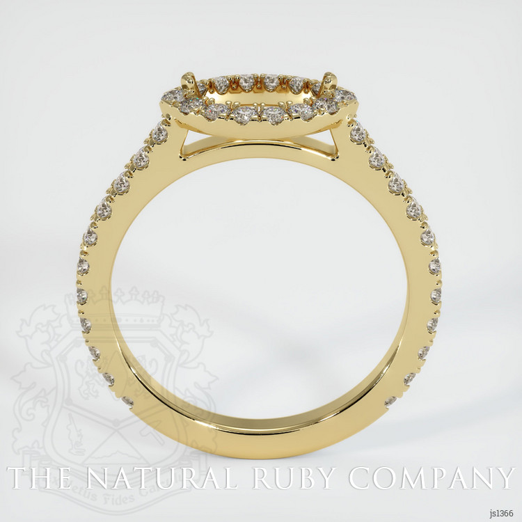 14K Yellow Gold Pave Ring Setting