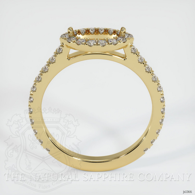 14K Yellow Gold Pave Ring Setting