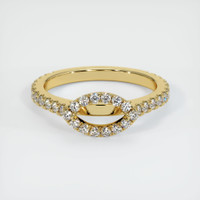 18K Yellow Gold Pave Ring Setting Image