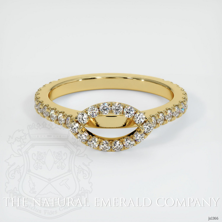18K Yellow Gold Pave Ring Setting