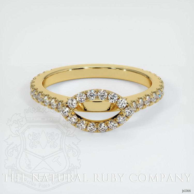 18K Yellow Gold Pave Ring Setting
