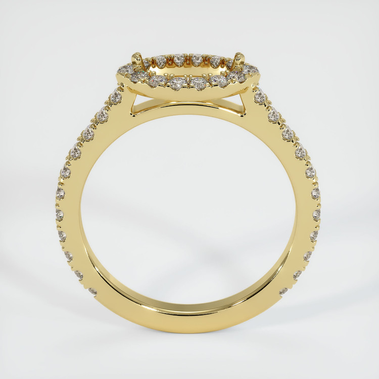 18K Yellow Gold Pave Ring Setting