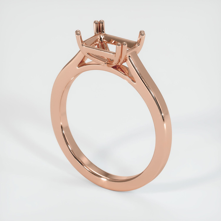 14K Rose Gold Solitaire Ring Setting
