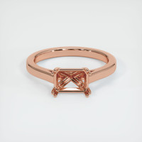 14K Rose Gold Solitaire Ring Setting Image