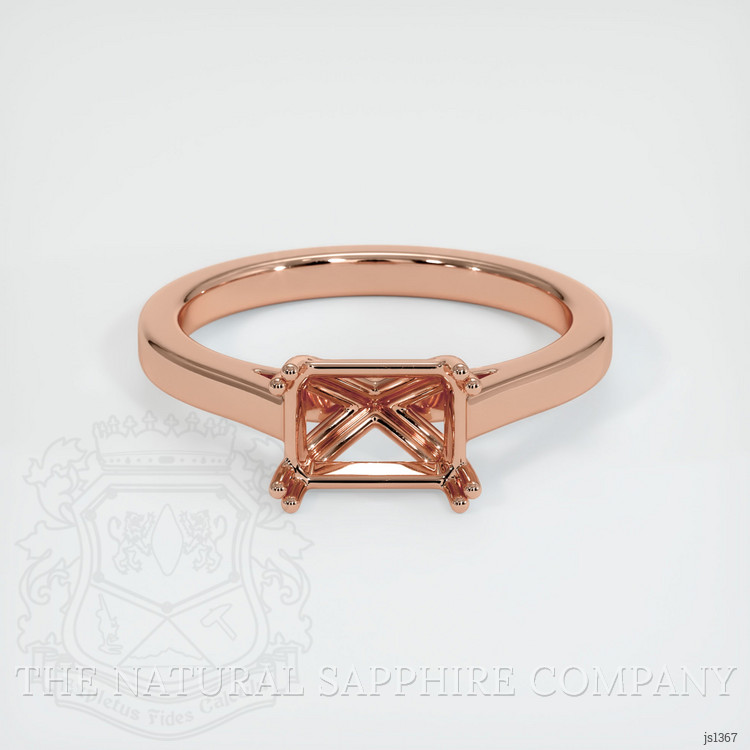 14K Rose Gold Solitaire Ring Setting