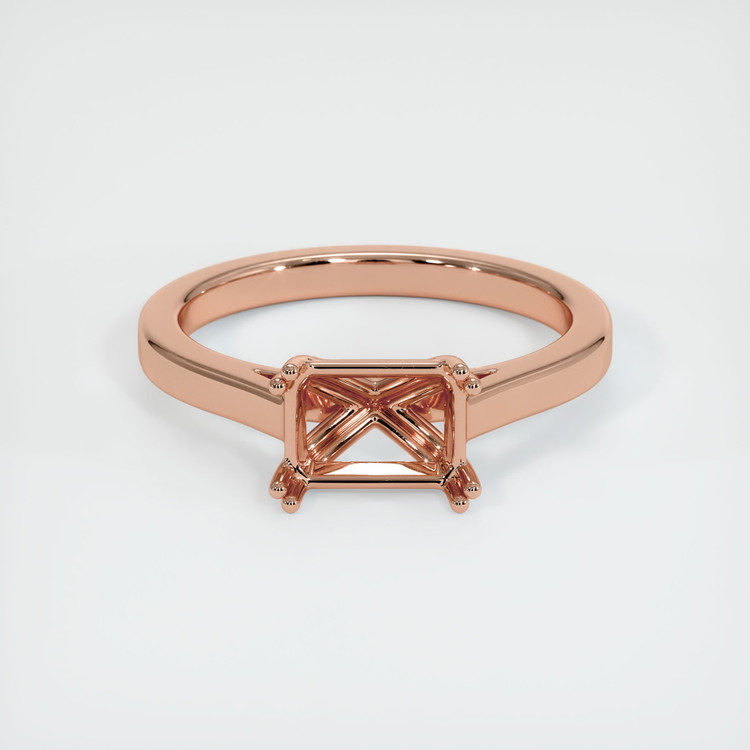 14K Rose Gold Solitaire Ring Setting