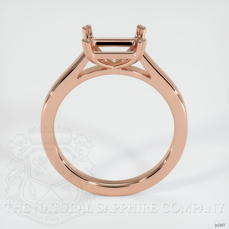 14K Rose Gold Solitaire Ring Setting