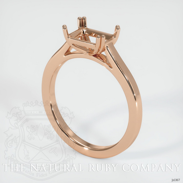 18K Rose Gold Solitaire Ring Setting