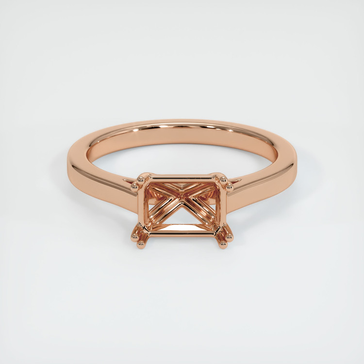 18K Rose Gold Solitaire Ring Setting